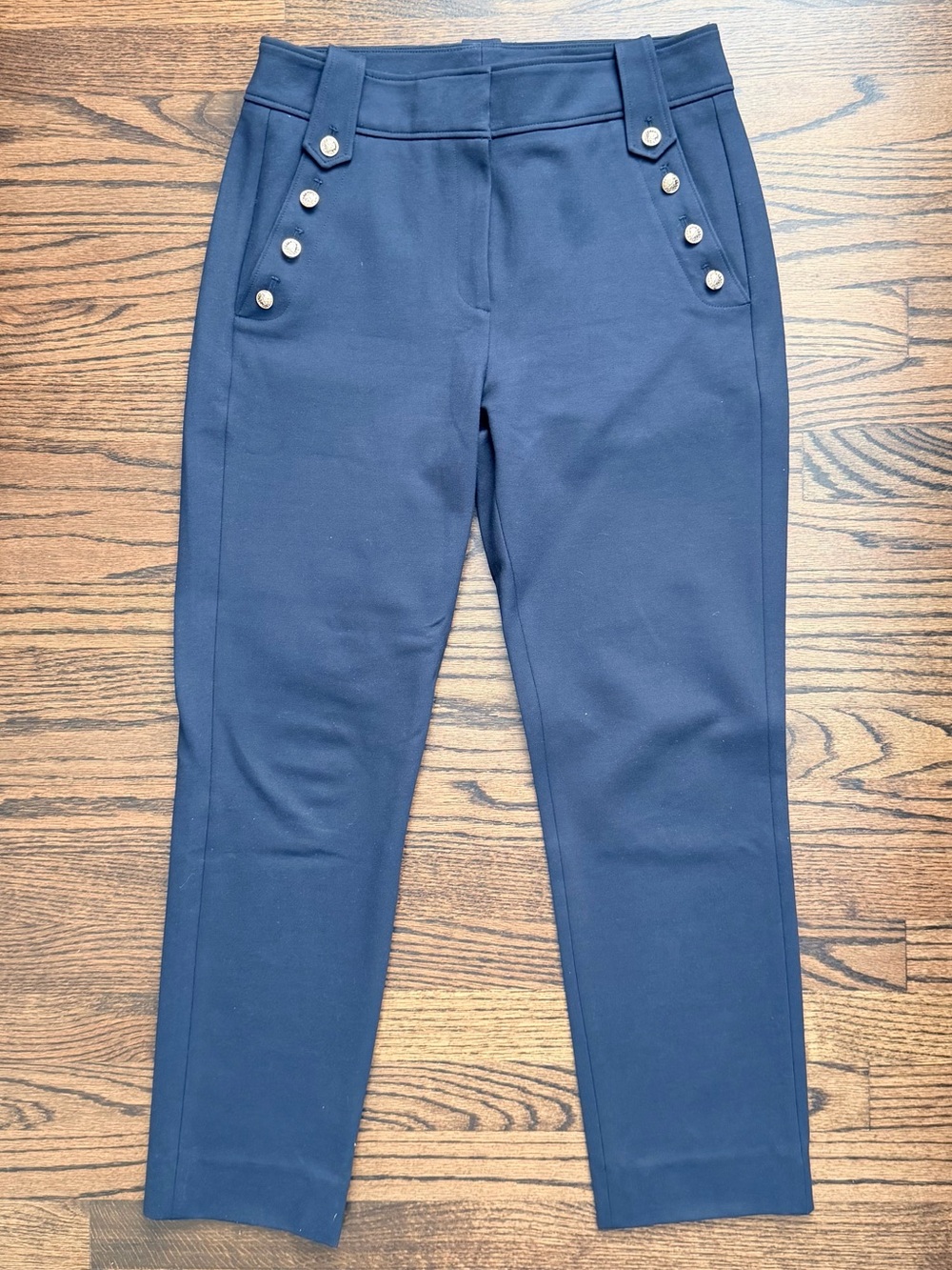 Quince Navy Ultra Stretch Ponte Mariner Pants - size medium